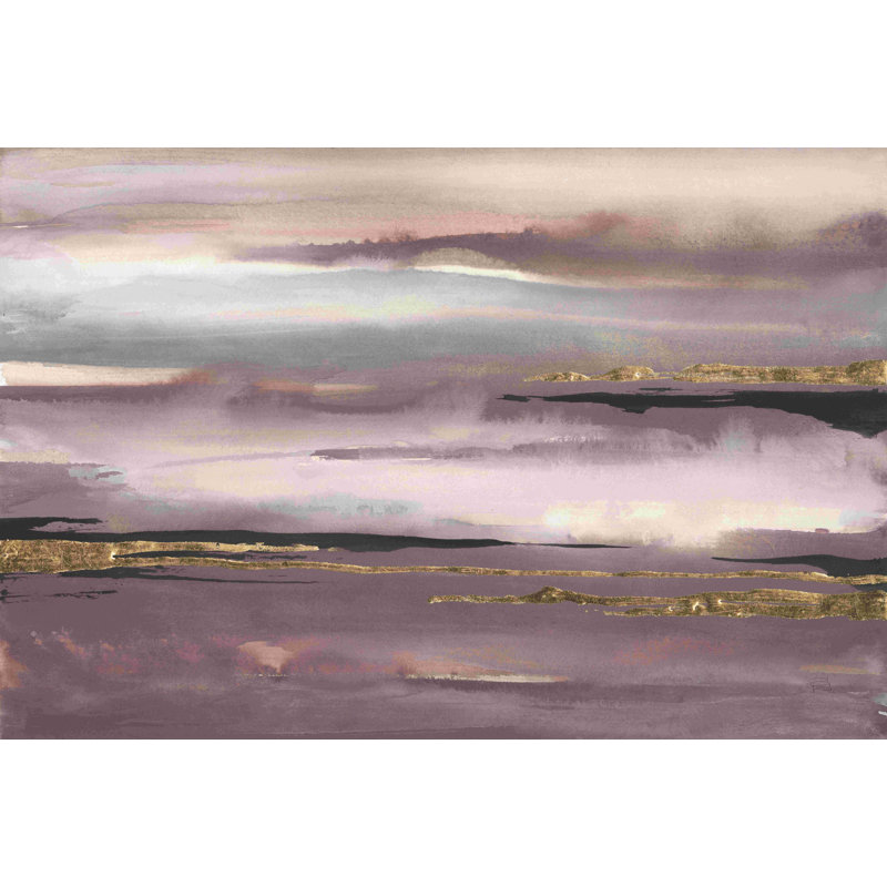 Or doré I mauve, H 20 po x l 30 po