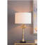 Lampe feuille d'érable D16 x 31 po, avec base en marbre, or (assemblage de l'abat-jour requis)