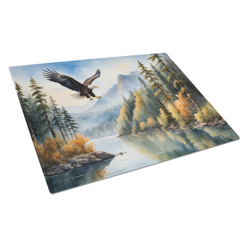 Eagle in Flight Glass Cutting Board