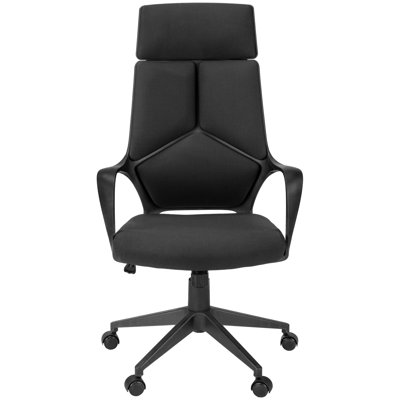 Chaise de bureau contemporaine noire, réglable en hauteur et pivotante, pour bureau d'ordinateur : hauteur, tissu ergonomique