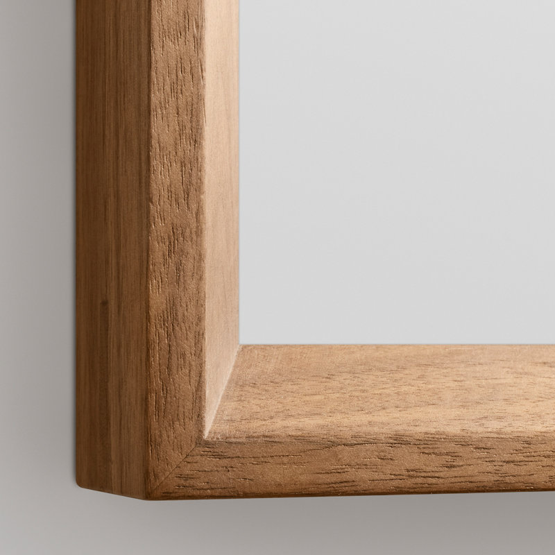 Mode Rectangle Solid Wood Mirror, Walnut