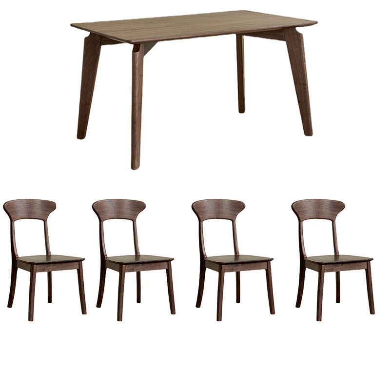 Simple walnut dining table, 29.92"H x 70.87"L x 35.43"W