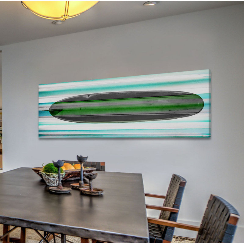 «Surfboard», reproduction d'art sur toile tendue, H 15 po x l 45 po x P 1,5 po