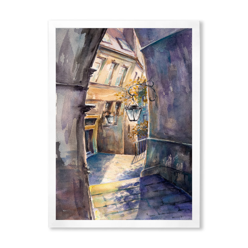 Paris City - Peinture sur toile, Cadre photo blanc, H 12 po x l 8 po x P 1 po