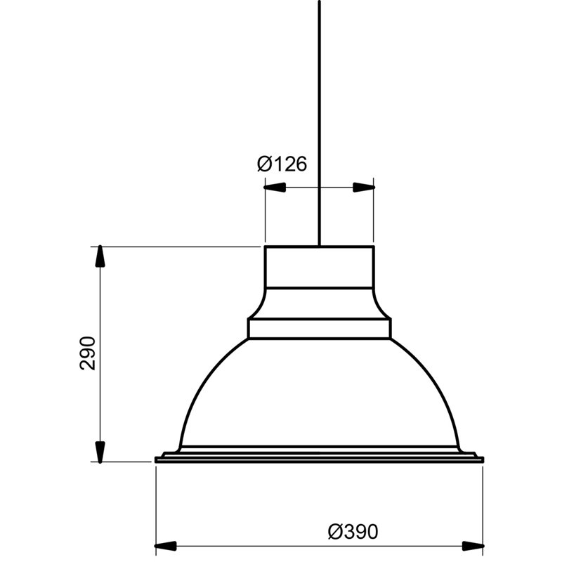 Cath 1 - Light Dome Pendant, Black