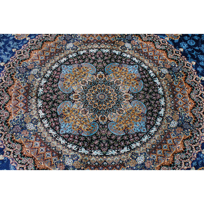 Tapis turc bleu marine 10 x 10
