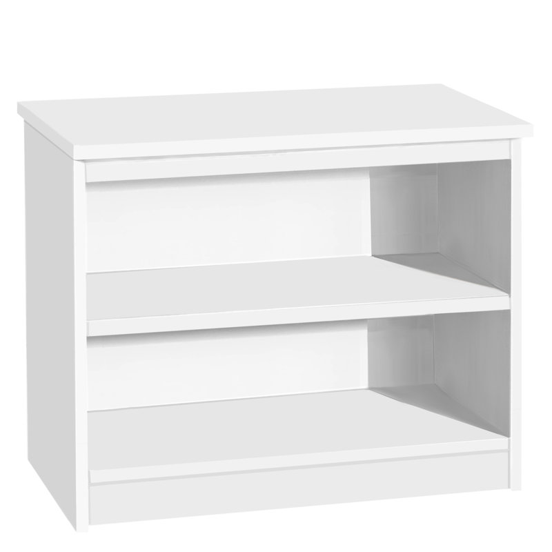 Bremser 72cm H x 85cm W Standard Bookcase, White