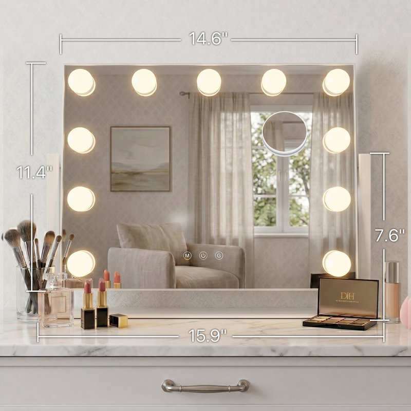Miroir de salle de bain Modern, Horizontale 16 po x 13 po