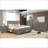 Gray Solid Wood Transitional 3-Drawer Nightstand with Nightlight & USB