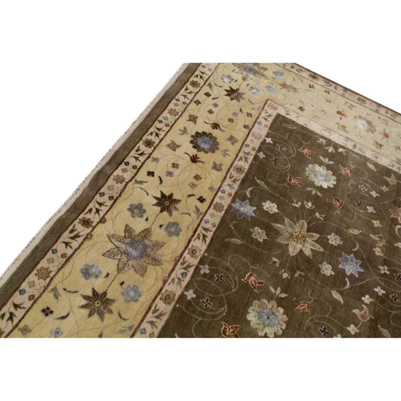Wool Oriental Area Rug in Gold