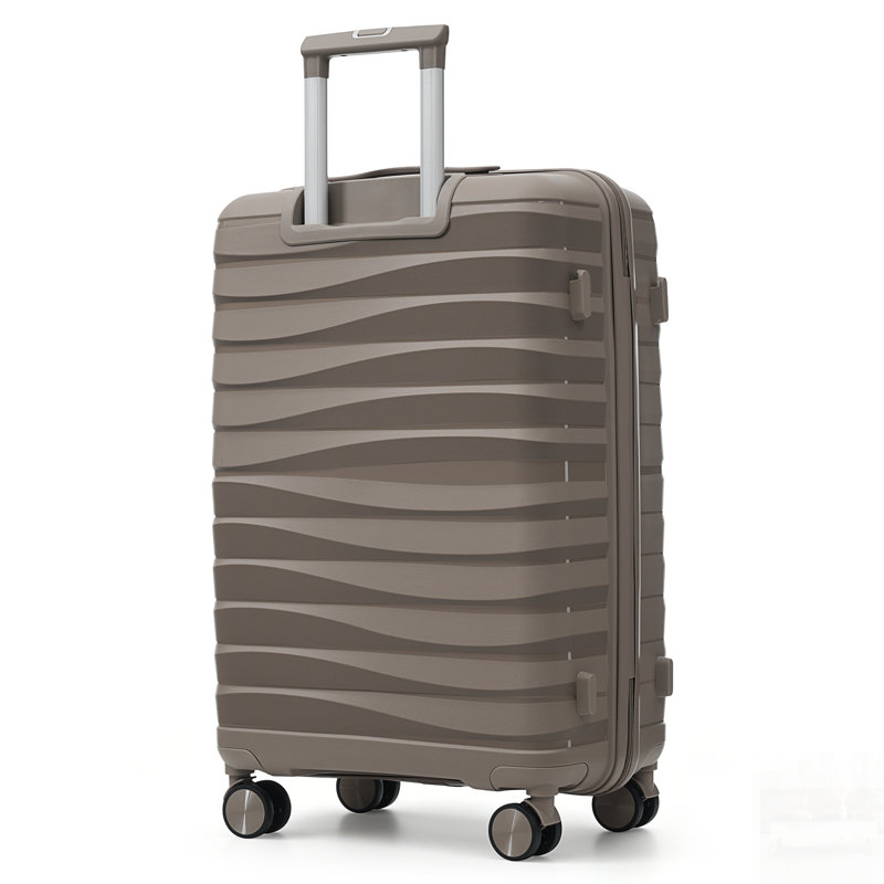 Ensemble de valises de voyage en PP de qualité supérieure avec serrures TSA et roulettes pivotantes à 360 °, ensemble de 3 pièces pour des voyages sécuritaires et élégants