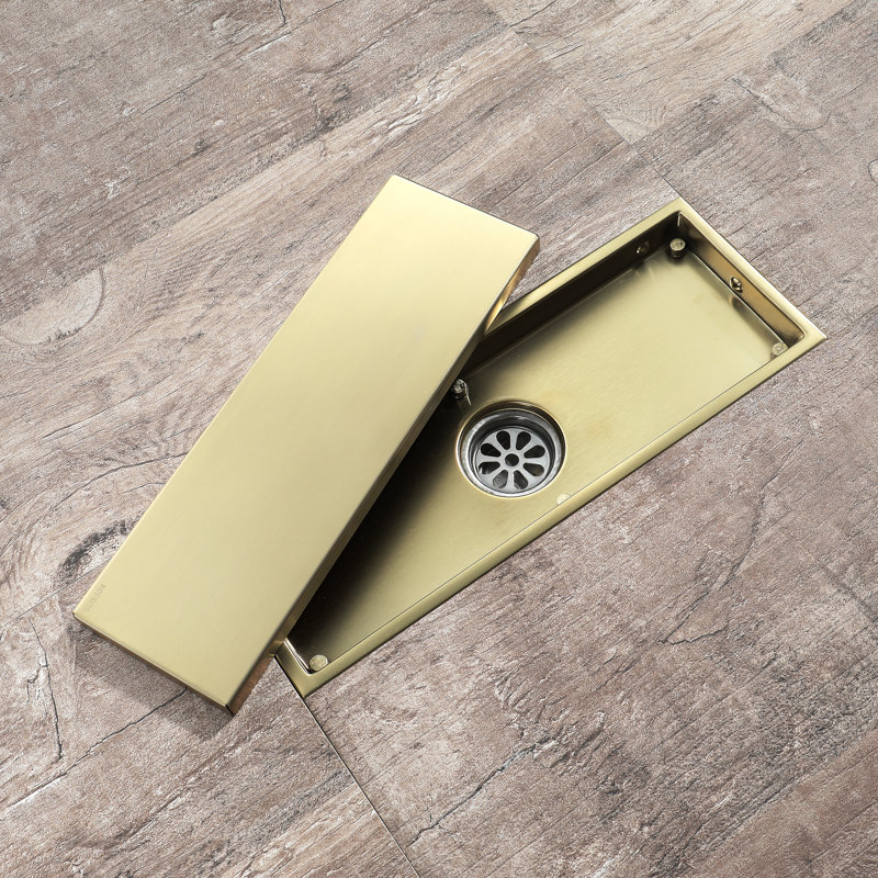 11.8'' W Linear Grid, Brushed Gold
