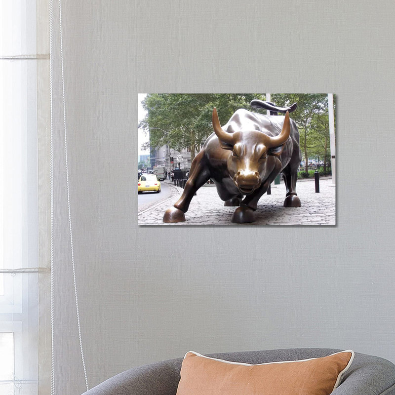 Impression sur taureau The Wall Street, Multicolore, H 16 po x l 24 po