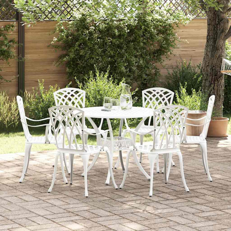 Patio Dining Set Table,, 7 Pieces: Table, 6 Chairs
