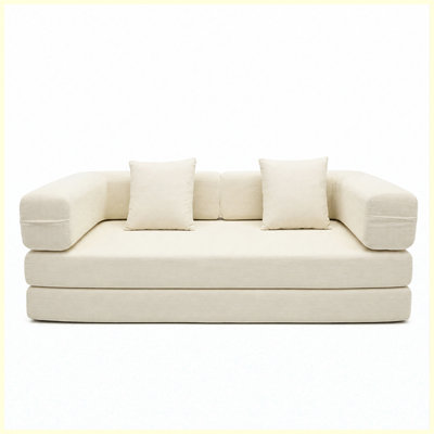 Sofa Double sofa, sofa bed, multifunctional compression sofa, wide body sofa, pure sponge sofa, fine striped Velvet fabric sofa