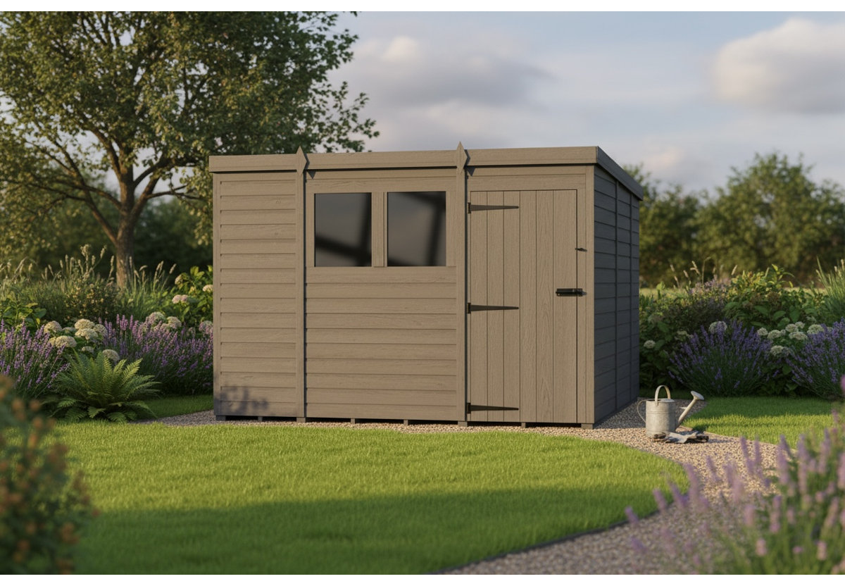Sheda R W Total Sheds 9x8 PENT COMPOSITE SHED | Wayfair.co.uk