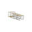 STACKABLE FOUR TIERED METAL AND WOOD SHELVING UNIT