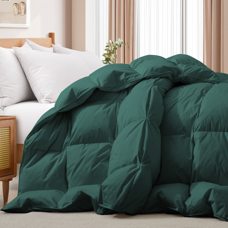 Édredon en duvet 600, Édredon en duvet de taille grand lit, Vert