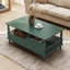 Table basse avec pieds en bois massif, tiroirs de rangement et tablette ouverte (assemblage minimal requis)-289325696