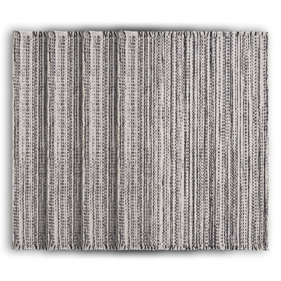 Lannie Handmade Black/White 100% Cotton Striped Placemat