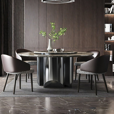 Ensemble de table de salle à manger moderne et simple en marbre de luxe