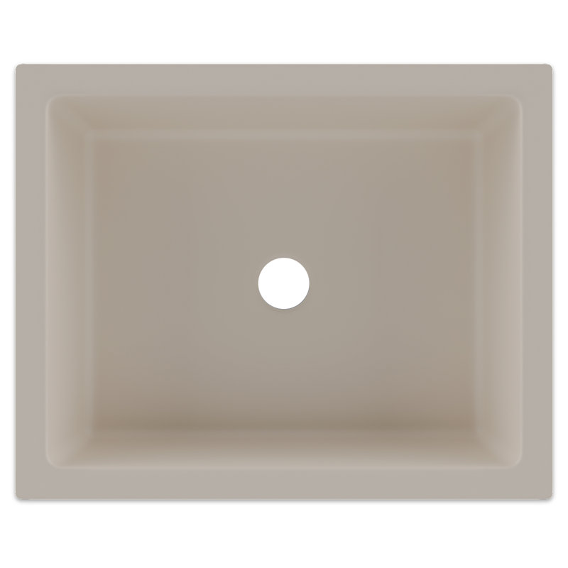 Lexicon Quartz Composite Rectangle Vanity Sink, Beige