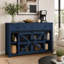 Armoire de rangement industrielle à porte de grange coulissante avec tiroirs et tablettes réglables pour le salon