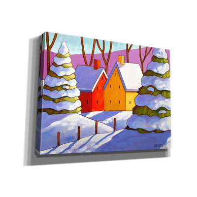 «Snow House View» par Cathy Horvath-Buchanan, art mural sur toile