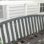Banc de jardin 46 po, banc en métal, meubles à lattes d'aspect bois-1178193297