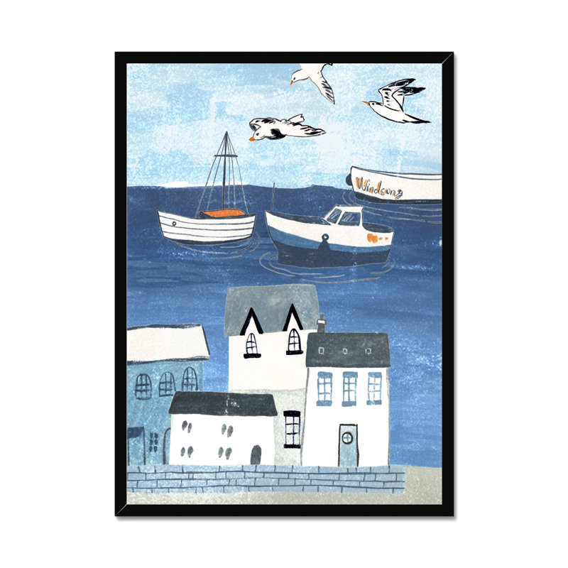 Sailors Rest I by Melissa Wang - Painting, 50cm H x 34cm W, Black Framed Paper Print