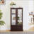 Lighted Glass Curio Cabinet With Adjustable Shelves - Elegant 2-Door Display & Built-In Drawer-598228366
