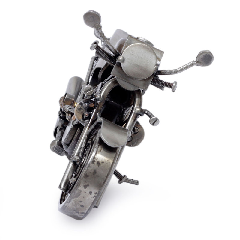Sculpture recyclé en métal motocyclette Frizzell