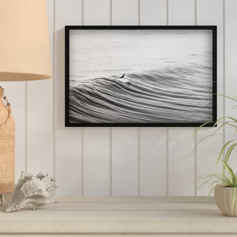 « Morning Glide », reproduction de photo par Aiko, H 12 po x l 18 po x P 1,5 po, Cadre blanc à bords frangés
