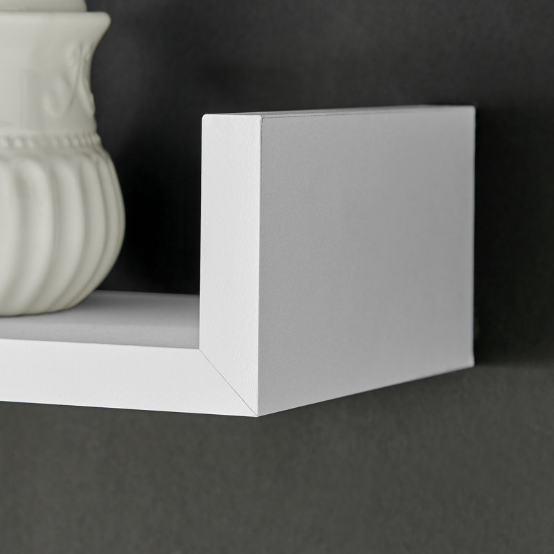 Ismah 3 Piece U-Shaped Floating Shelf, White