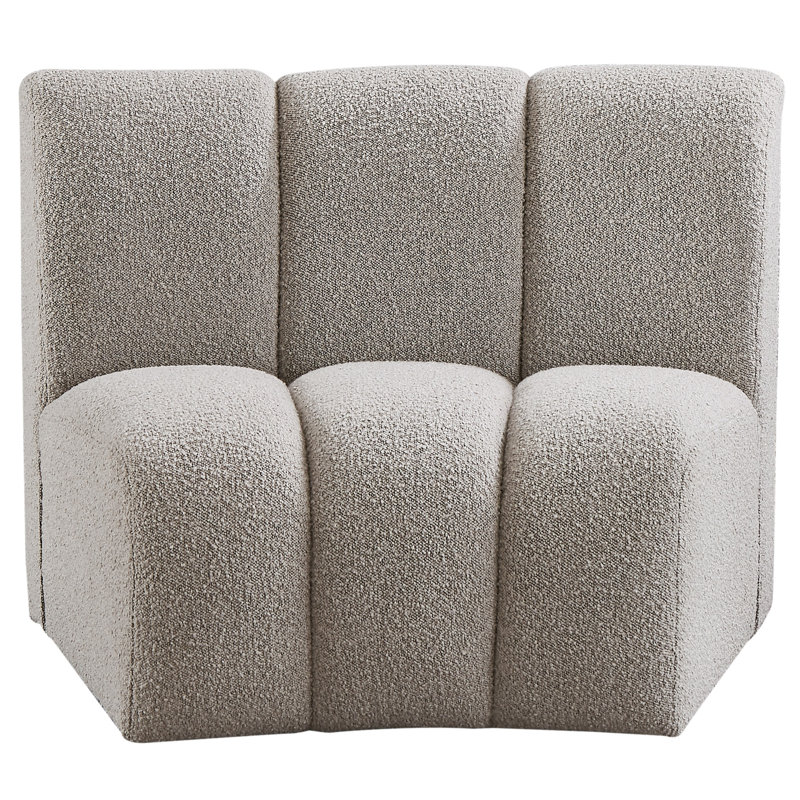 Infinity Taupe Boucle Fabric 43" Contemporary Modular Chair