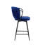 Tabouret de bar moderne en velours tressé avec dossier en corde tissée et structure en métal-769550775