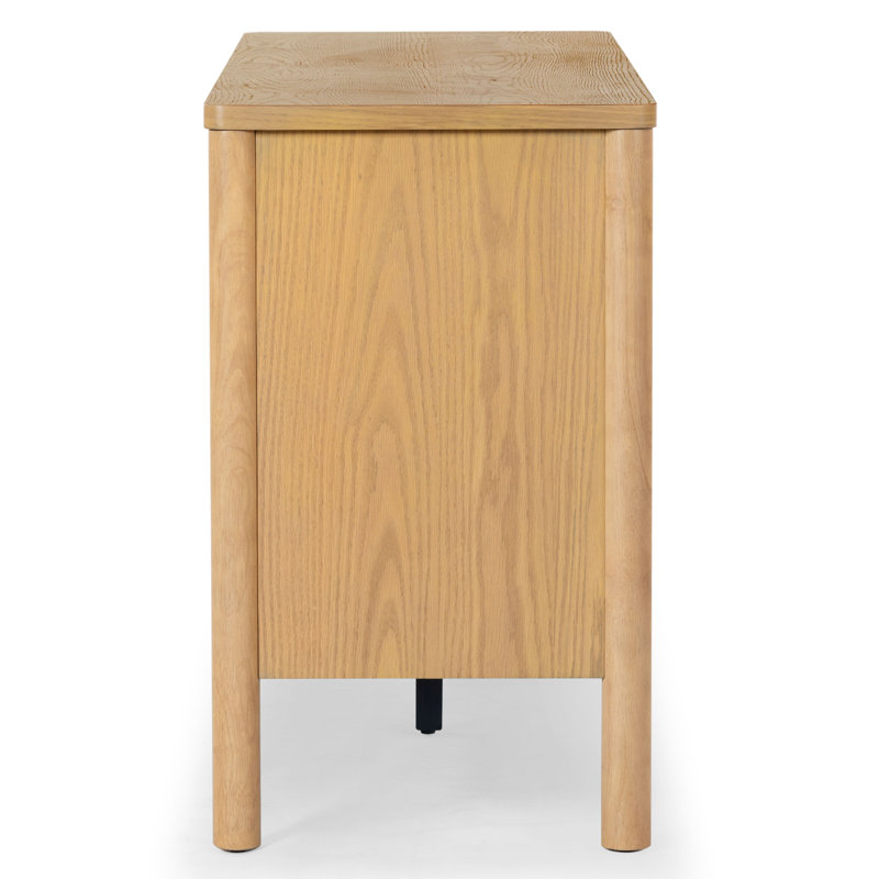Kaplan Wood 3-Door Sideboard, Natural