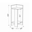 Table de chevet blanche moderne (2 pièces), 9,8 x 23,6 x 10,6 pouces | 100% panneau de particules enduit de mélamine, épaisseur: 0,7 pouce | Conception élégante avec tablette de 15,7 pouces de hauteur | Idéal pour les solutions de rangement pour chambre à coucher et salon-1996761356-1914526737