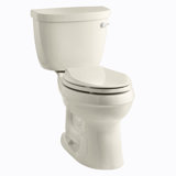 Cimarron Comfort Height 1.28 GPF (Water Efficient) Elongated Two-Piece Toilet with Aquapiston Flush Technology, Left-Hand Trip Lever and Insuliner Tank Liner (Seat Not Included)