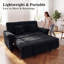Canapé-lit convertible 60 po en tissu chenille avec dossier réglable pour petit espace-1868718874