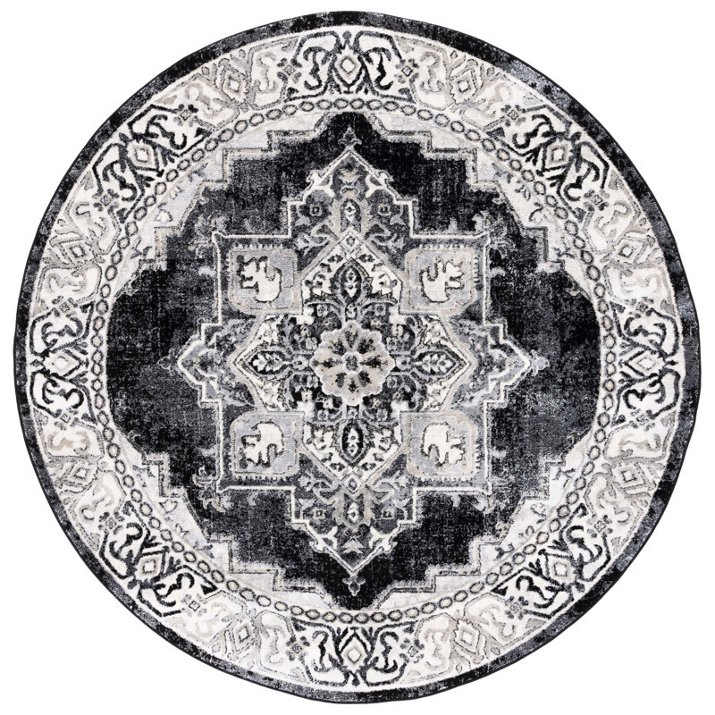 Brentwood Performance Oriental Rug, Round 6'7"