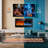 36 Inch Electric Fireplace Inserts, in-Wall Recessed and Wall Mounted 750/1500W Fireplace Heater, Touch Screen, Remote Control with Timer, Adjustable Flame Color and Speed