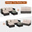 Howells 2 Pieces Patio Rattan Armless Sofa Set with Cushions-1328439377