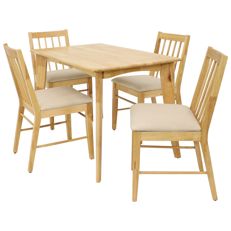 4 - Person Solid Wood Solid Wood Top Four Leg Dining Set