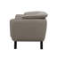 Fauteuil brun - 46,51 po Largeur et confort Rembourrage en tissu de lin Capacité de poids de 220 lb Hauteur de dossier de 15 po-1989229027