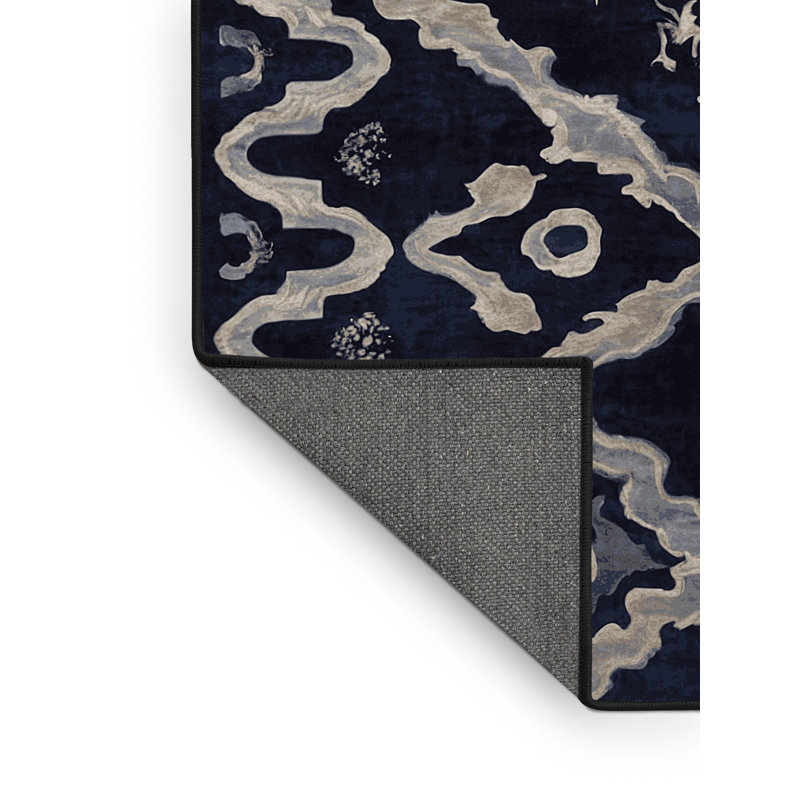 Tapis gris soyeux et moelleux, Rectangle 2 pi x 3 pi