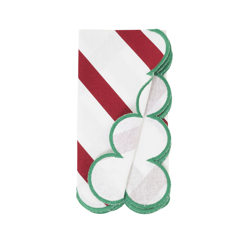 Scalloped Napkin (Set of 4), Green