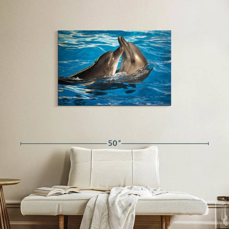 Bottlenose Dolphins, 24" H x 36" W