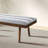 Troni Light Grey Boucle Bench