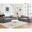 Boucle pour la maison, 3 places et 2 avec table de bout, confort luxueux gris foncé - revêtement moderne-1359304500